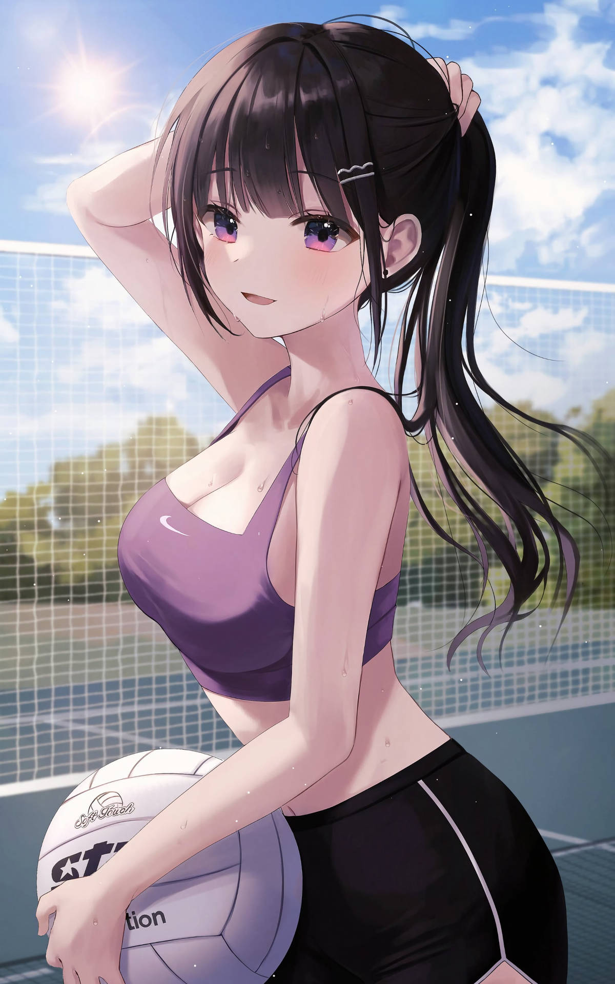 Female Ecchi Volleyball Player Background