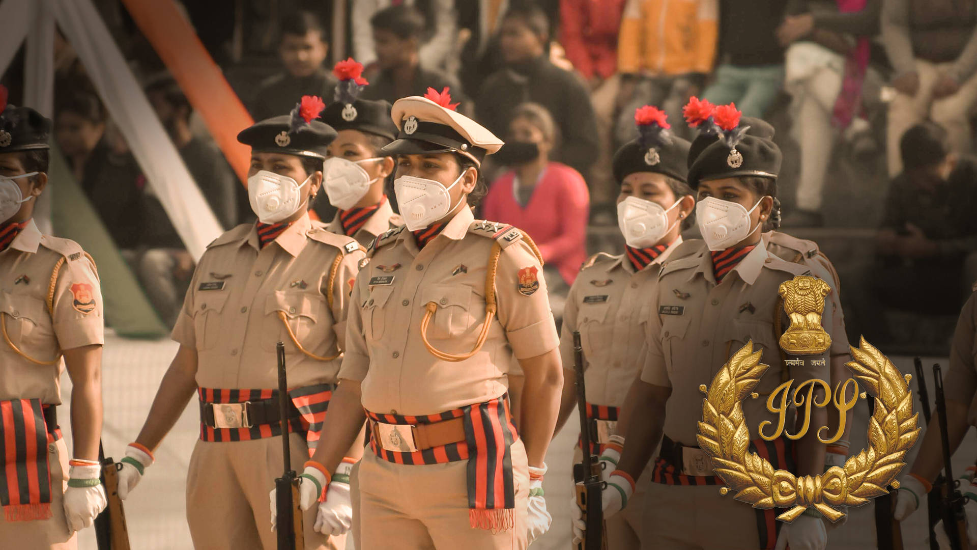 Female Indian Police Ips Logo Background