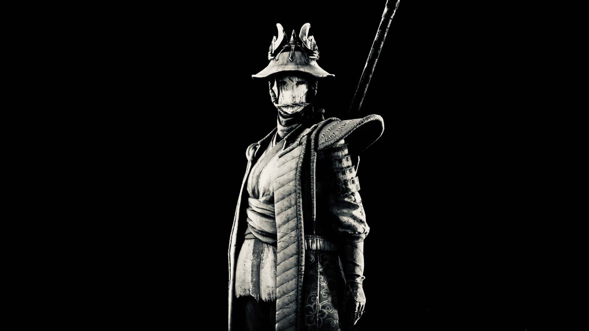 Female Samurai For Honor Bw Background