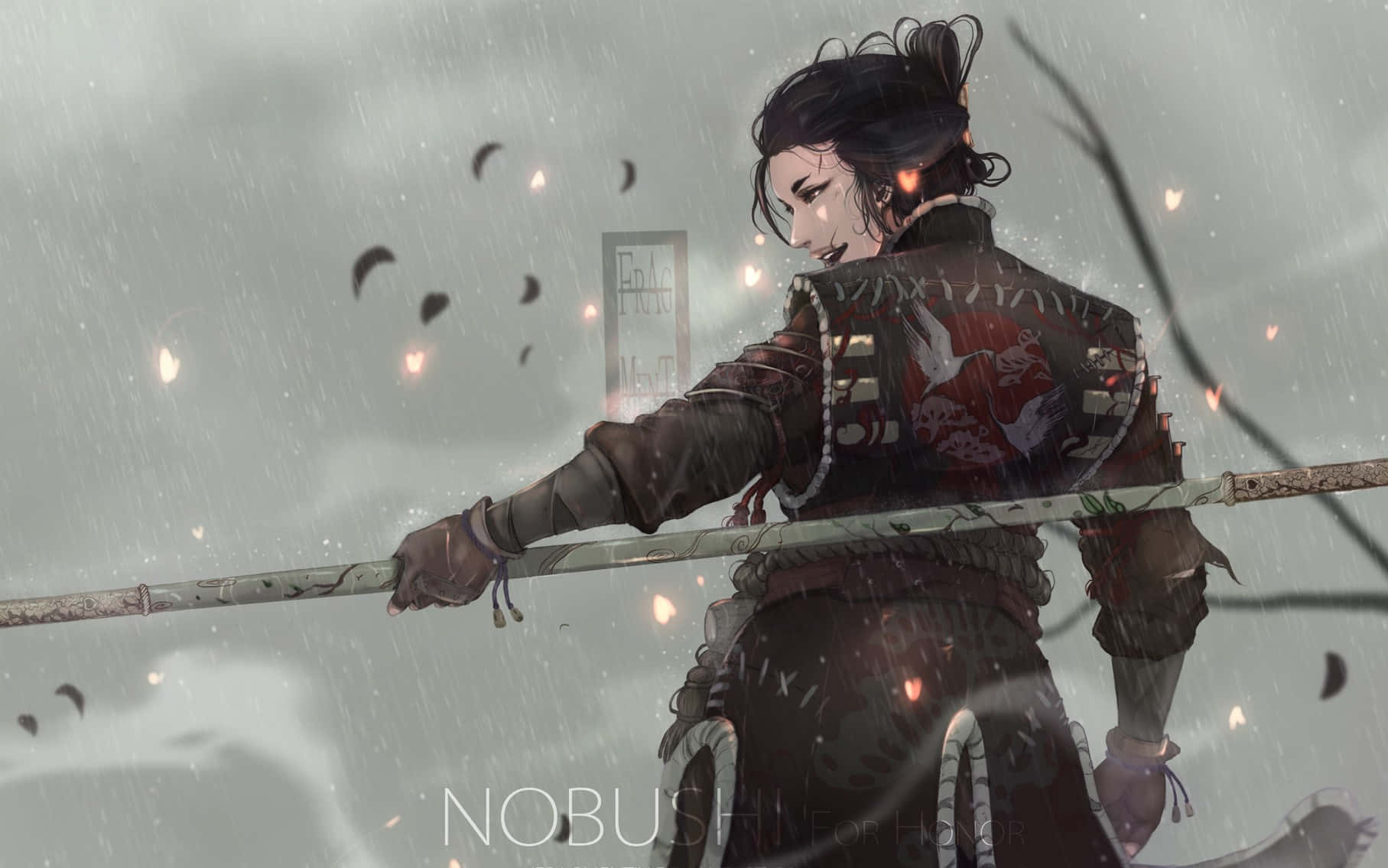 Female Samurai For Honor Fanart Background