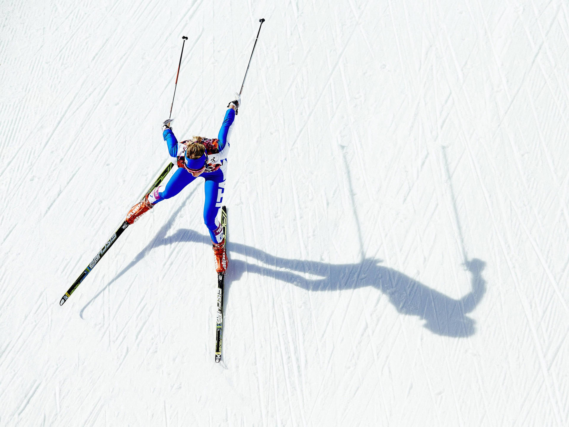 Female Ski Player At Winter Olympics Background