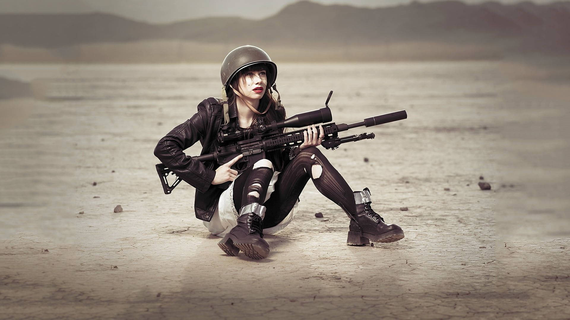 Female Sniper Assassin Background