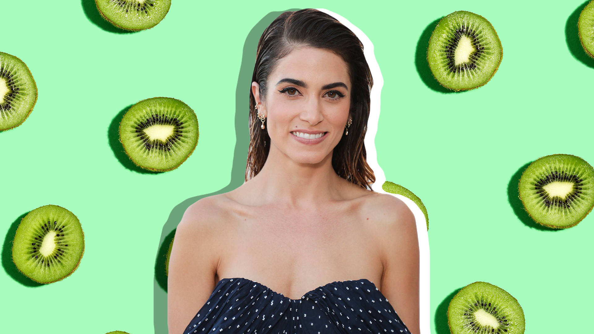 Female Star Nikki Reed Poster Background