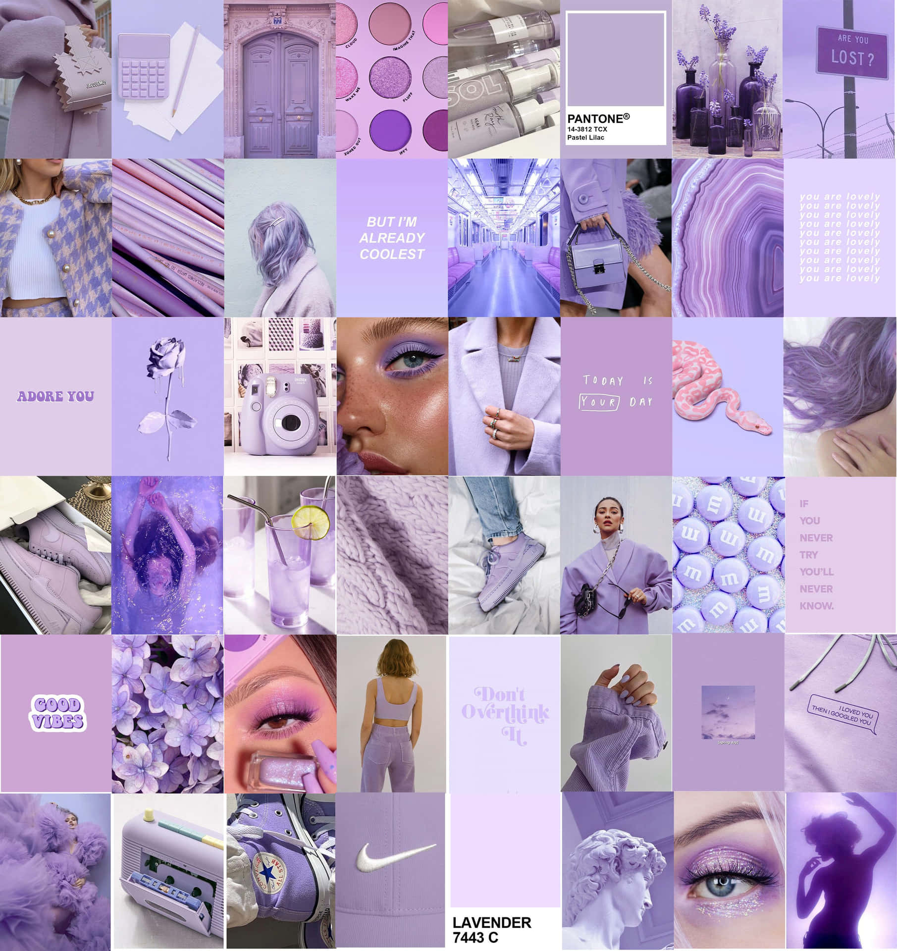 Feminine Aesthetic Purple Collage