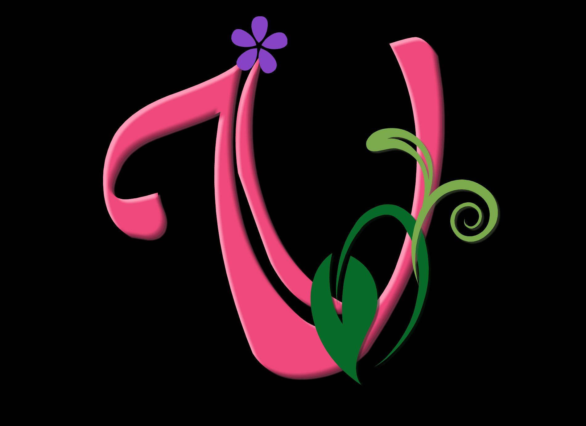 Feminine Letter V Background