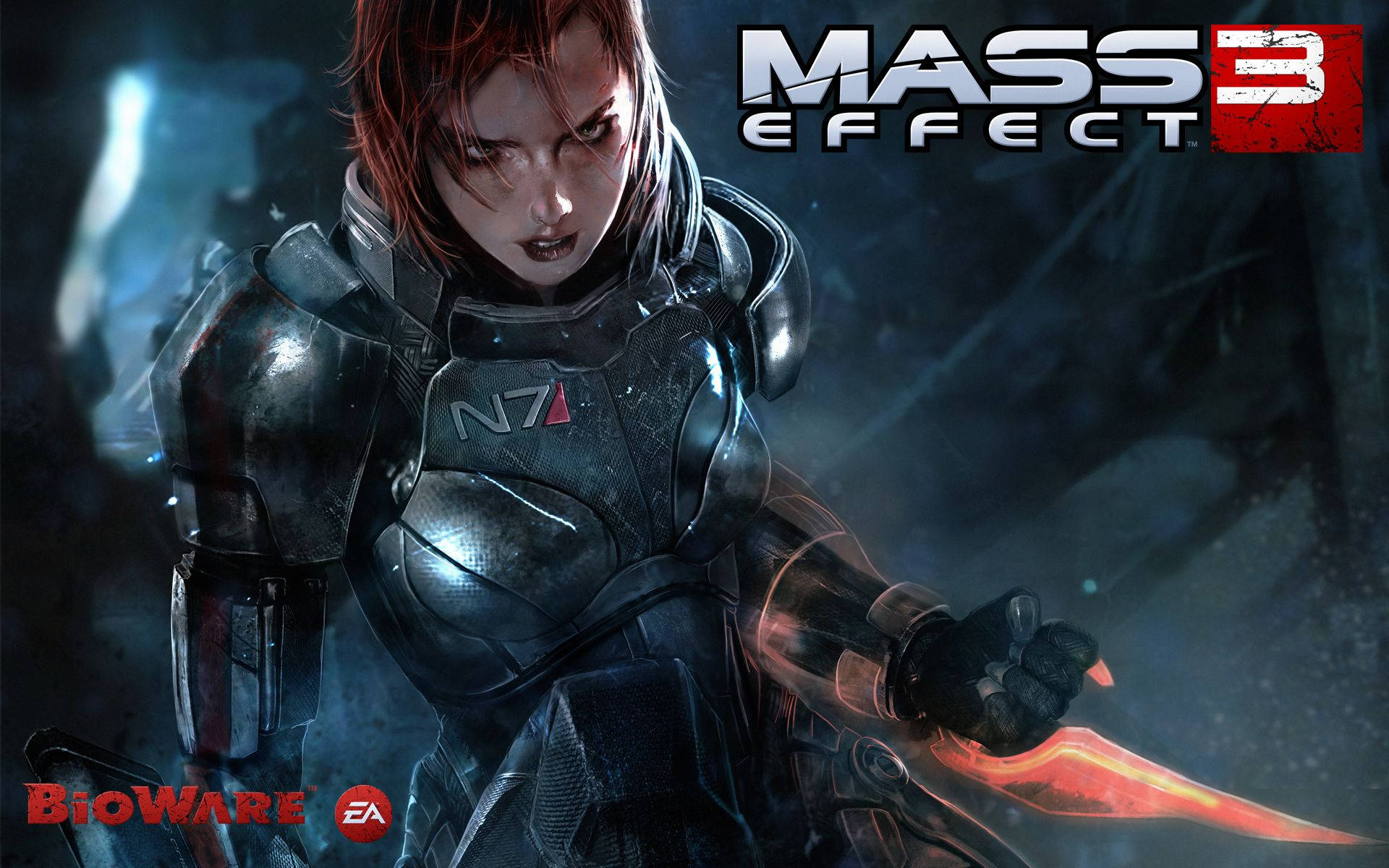 Femshep Fire Hand Mass Effect 3 Background