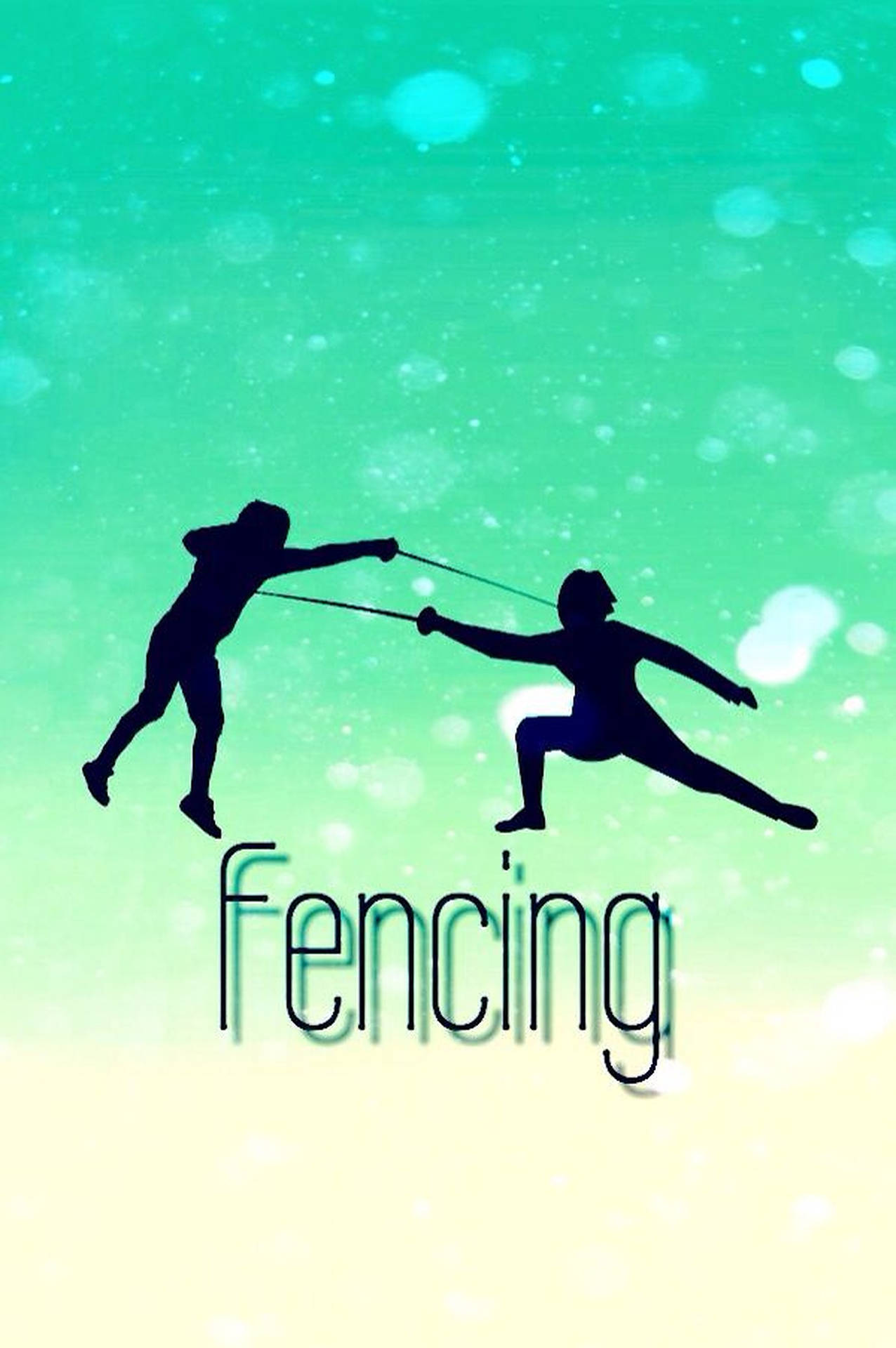 Fencing Green Poster Background