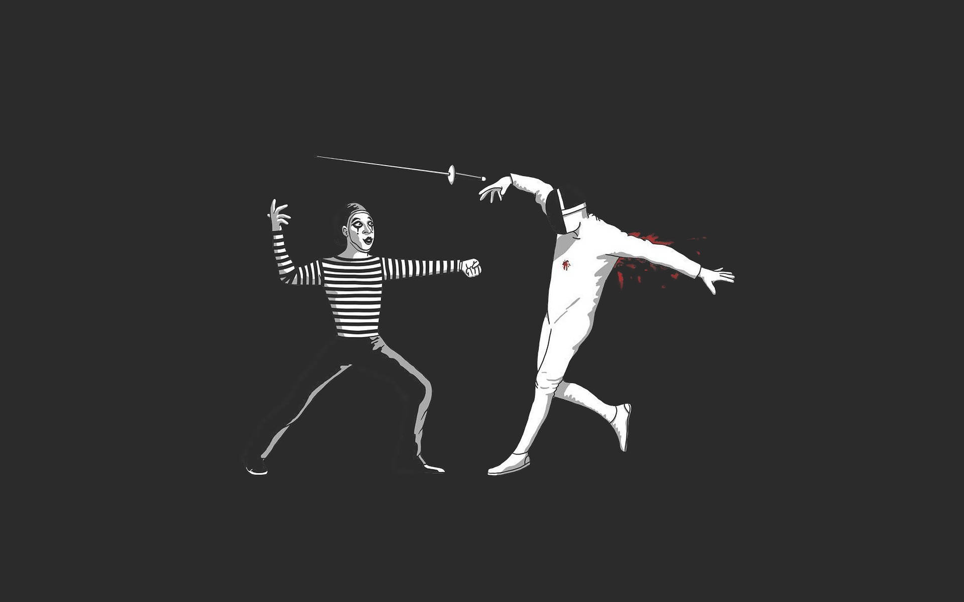 Fencing Mime Background