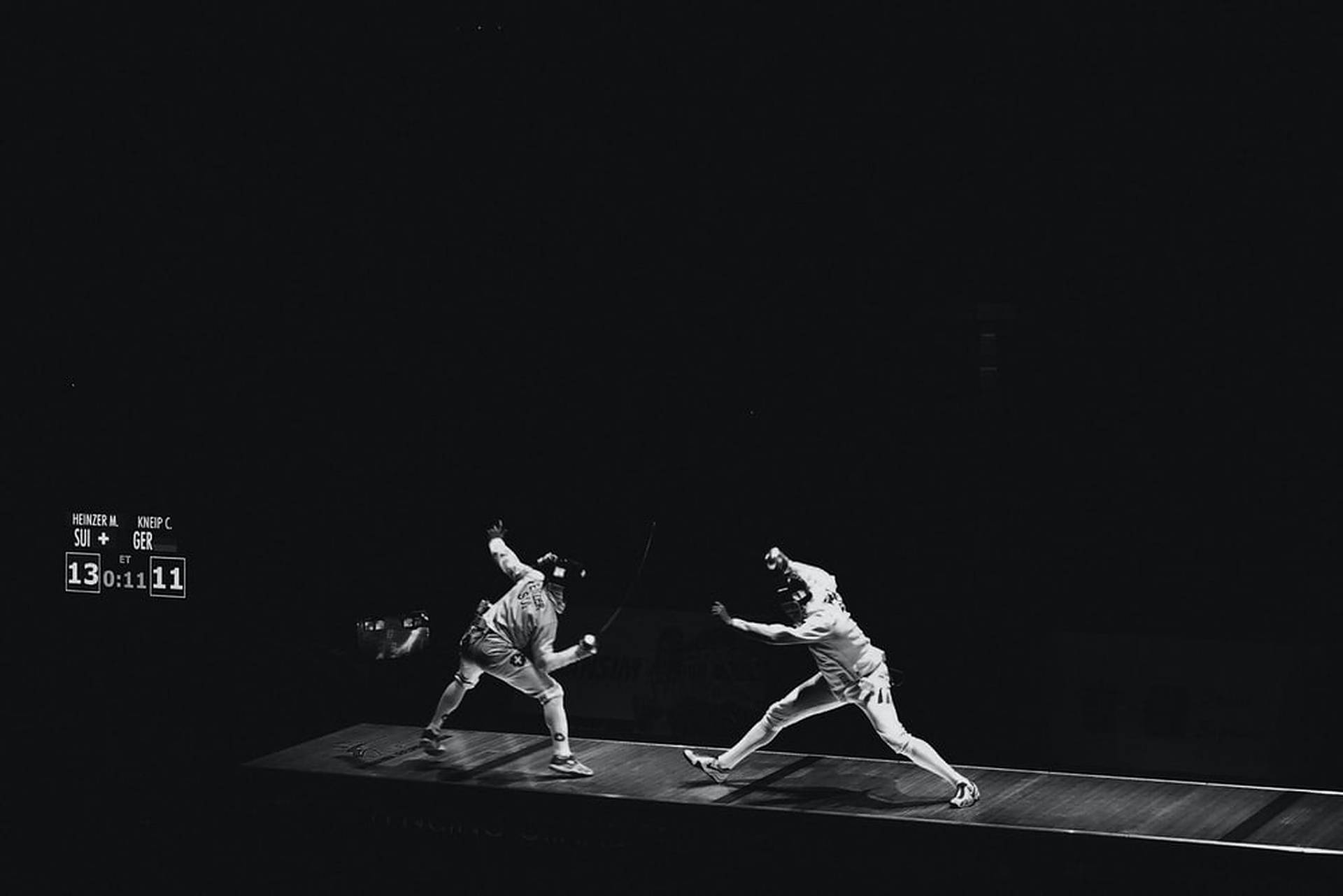 Fencing Monochrome Shot