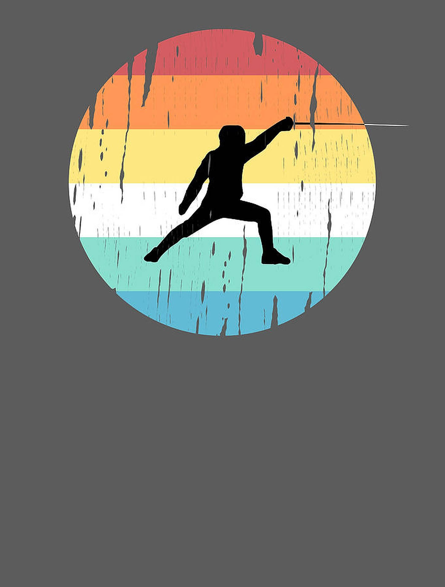 Fencing Rainbow Art Background