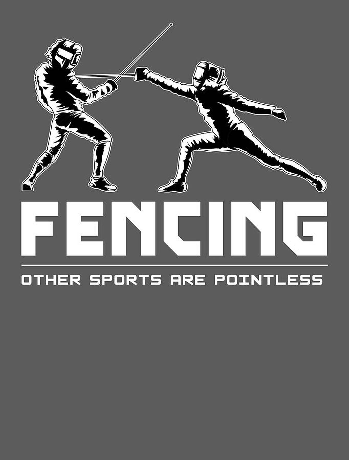 Fencing Sports Quote Background