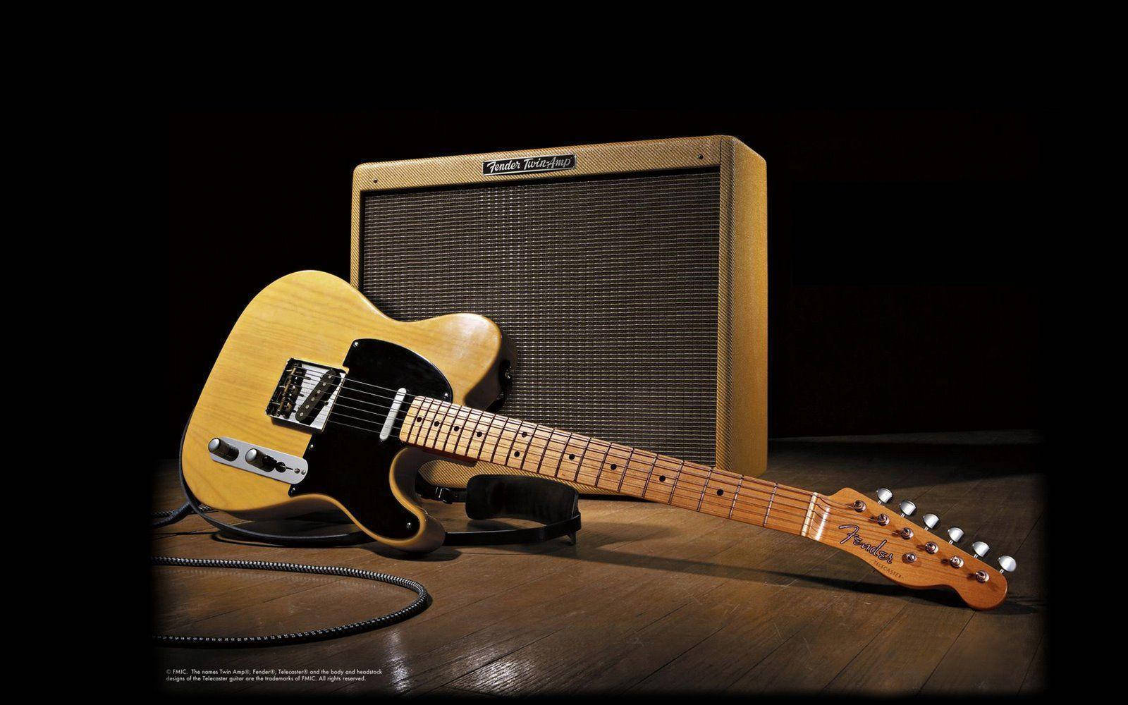 Fender Electric Guitar Twin Amp Background