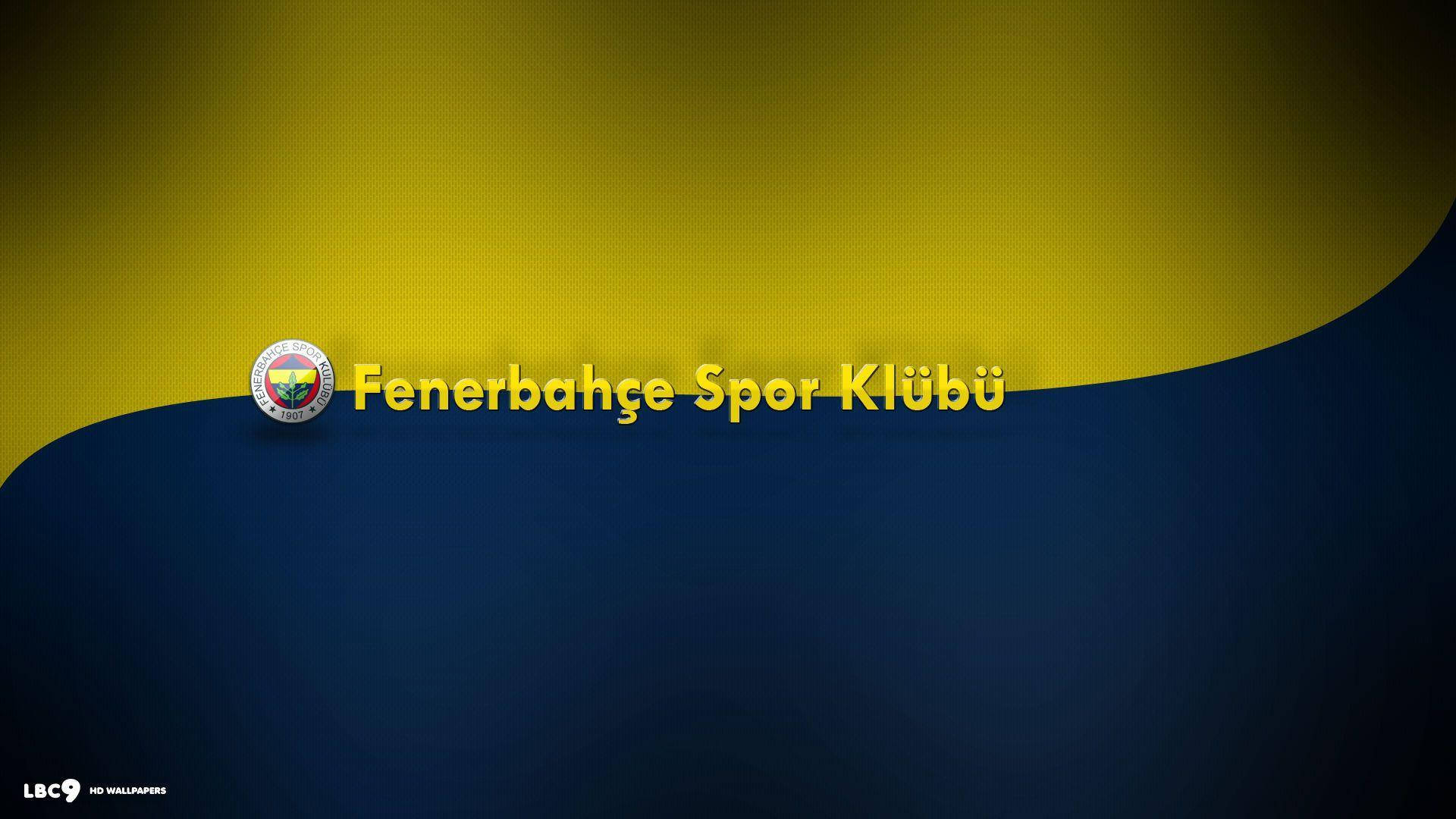 Fenerbahce Blue And Yellow Split Background