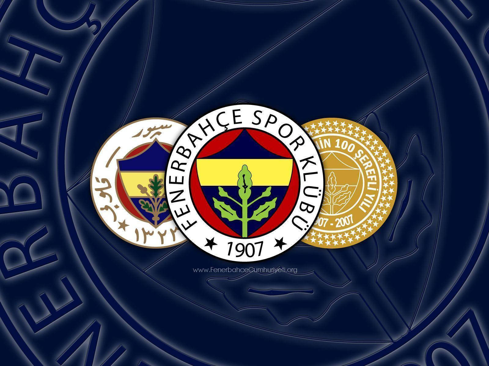 Fenerbahce Logo With Blue Backdrop Background