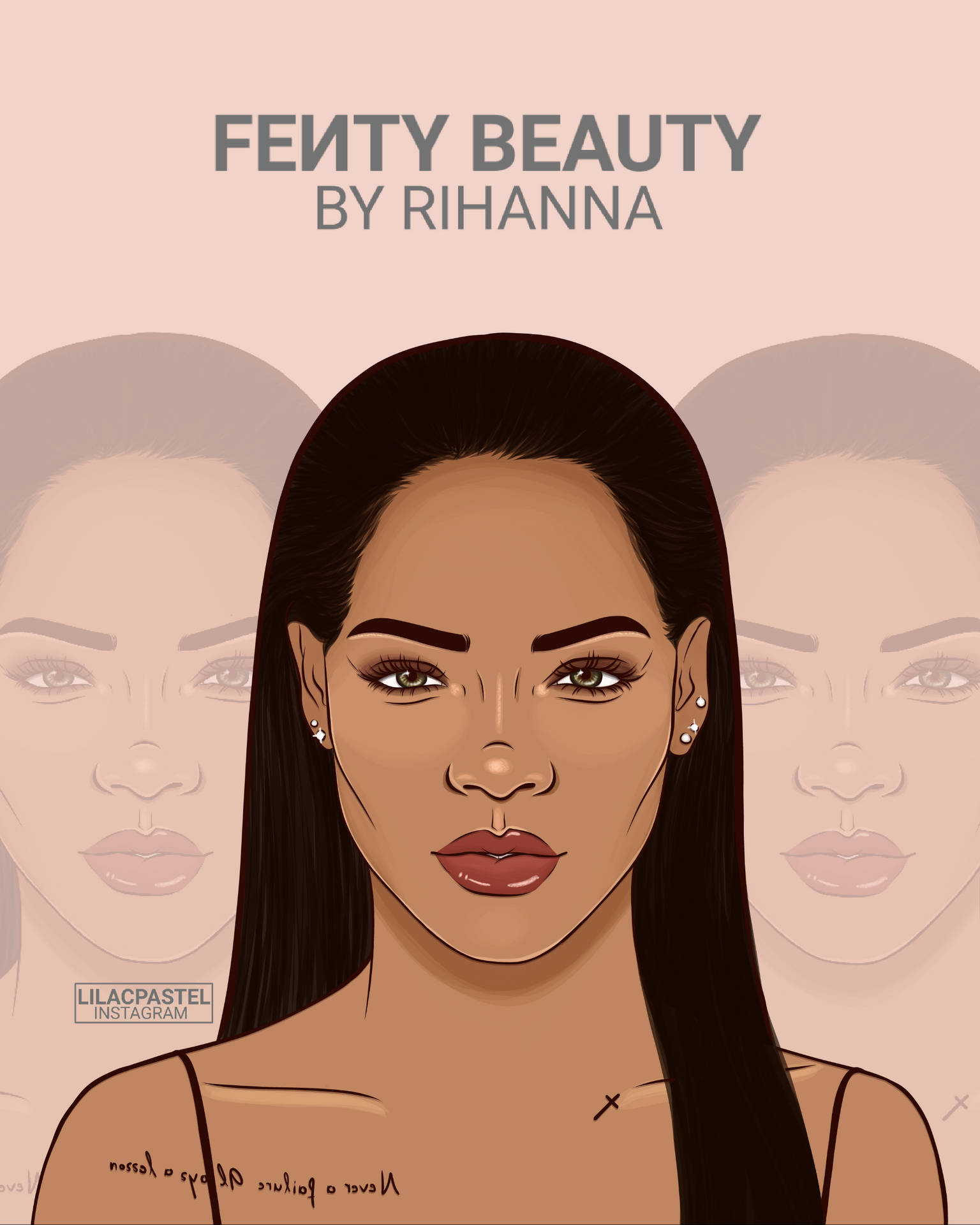 Fenty By Rihanna Digital Illustration Background