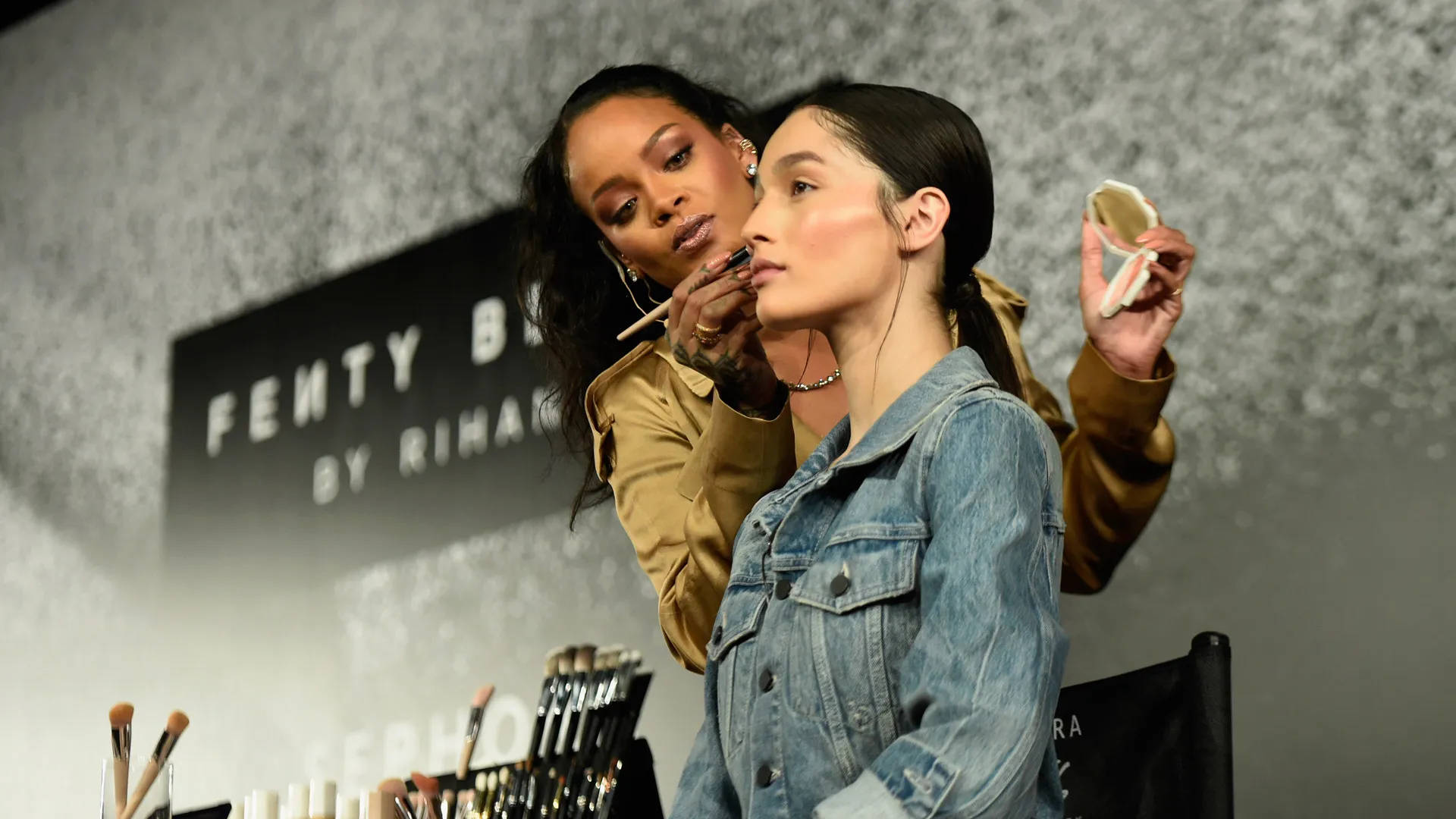 Fenty Rihanna Applying Blush