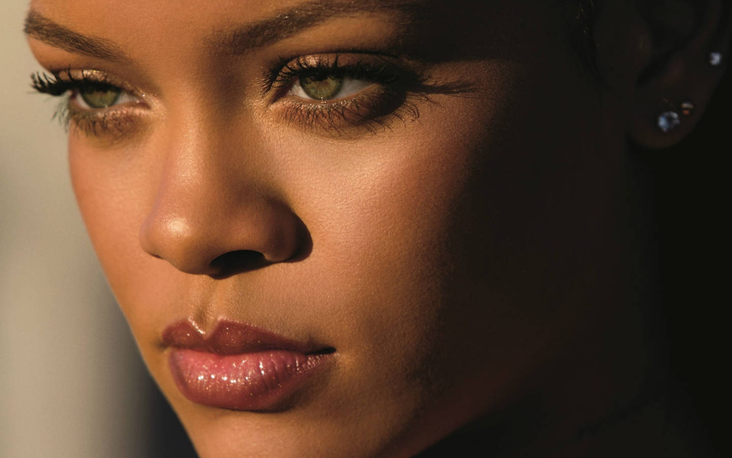 Fenty Rihanna Face Close-up Background