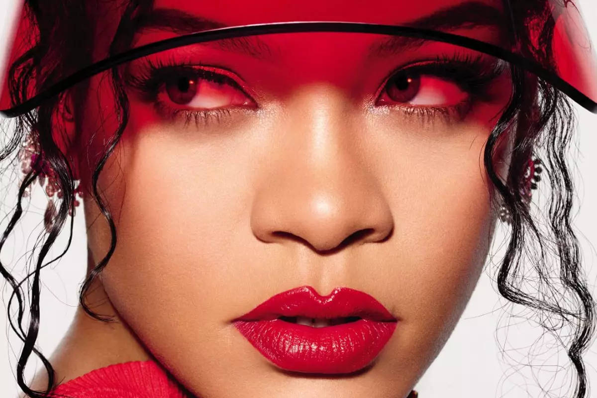 Fenty Rihanna Red Lips Background