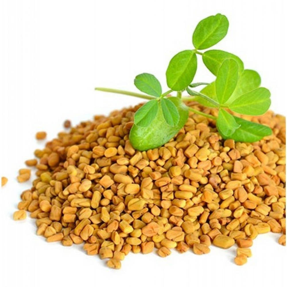 Fenugreek Garnish With Its Leaf Background