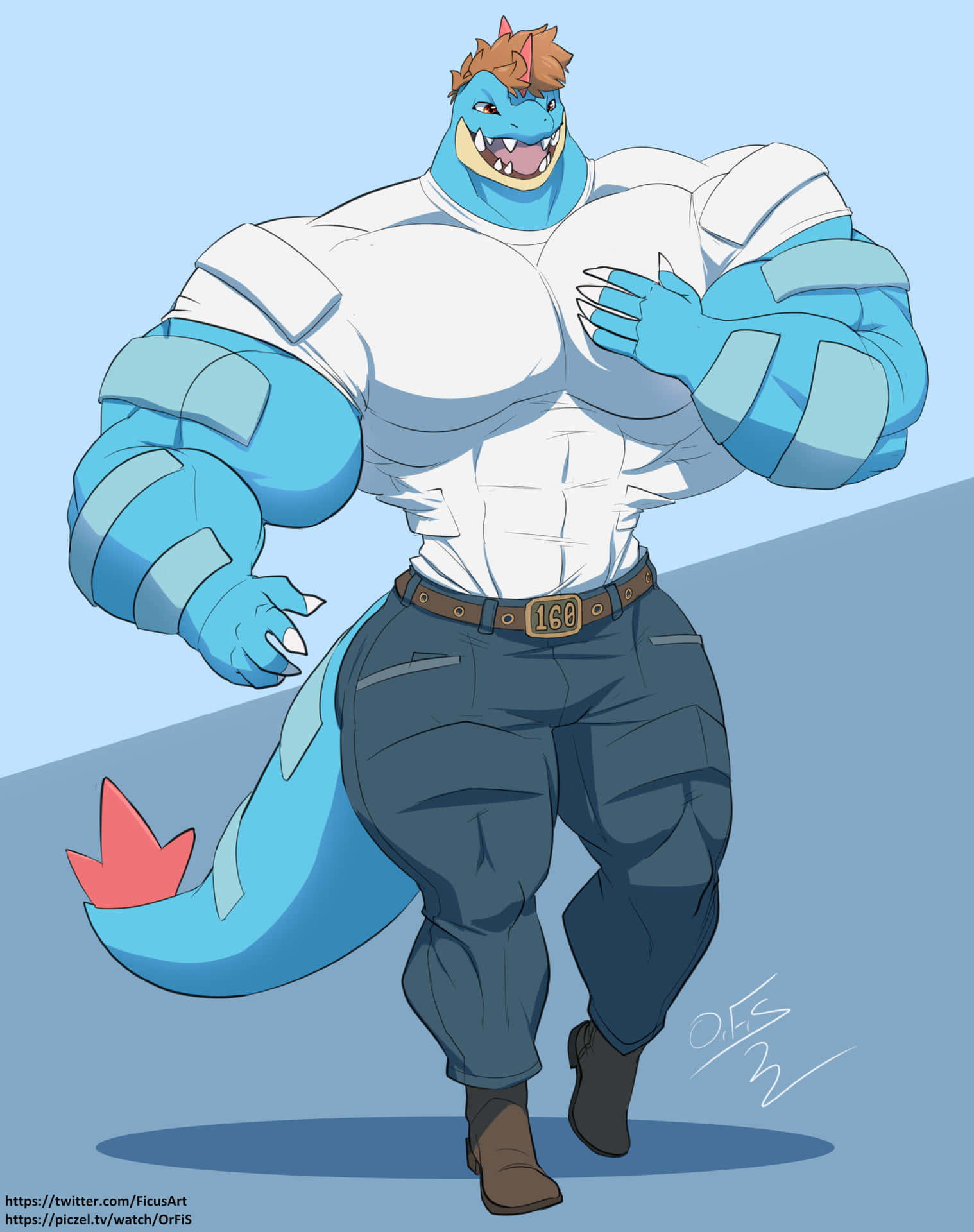 Feraligatr With A Manly Body Background
