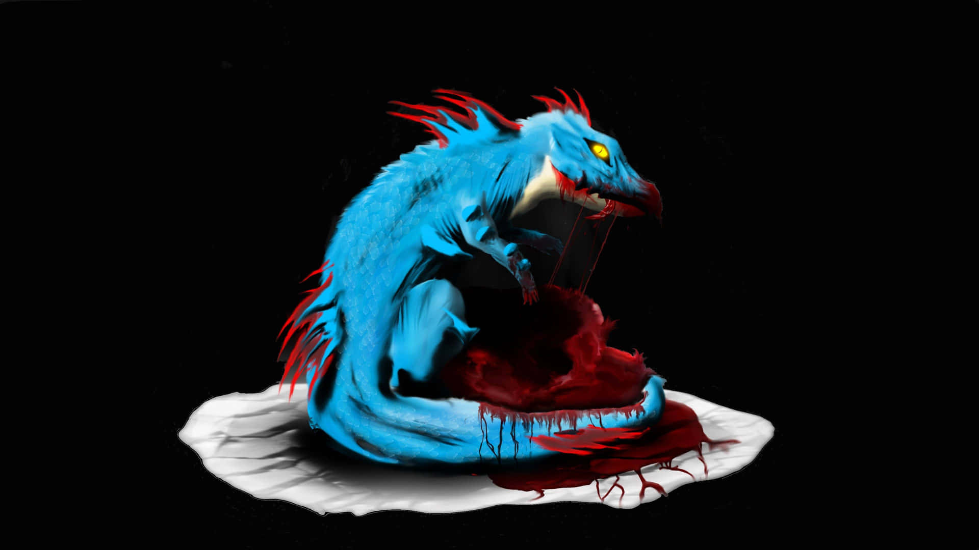 Feraligatr With Blood Fan Art Background