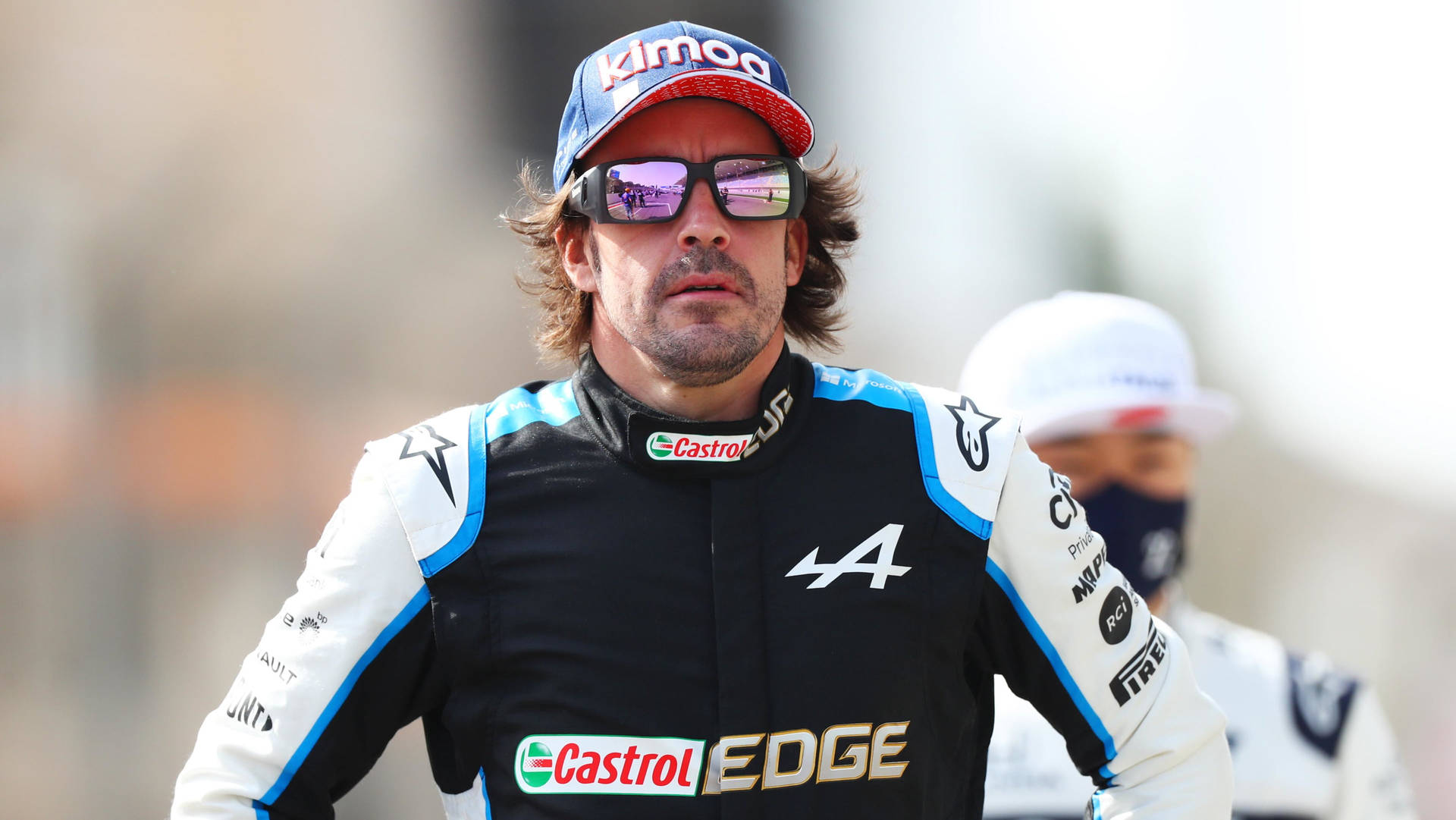 Fernando Alonso Sunglasses And Cap Background