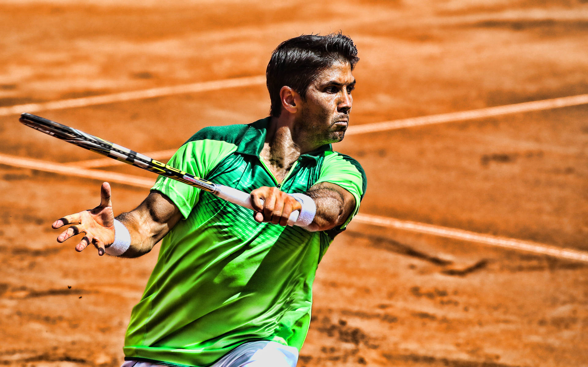 Fernando Verdasco Swinging Background