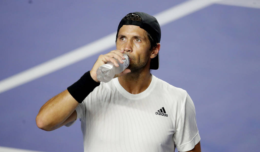 Fernando Verdasco Taking A Drink Background