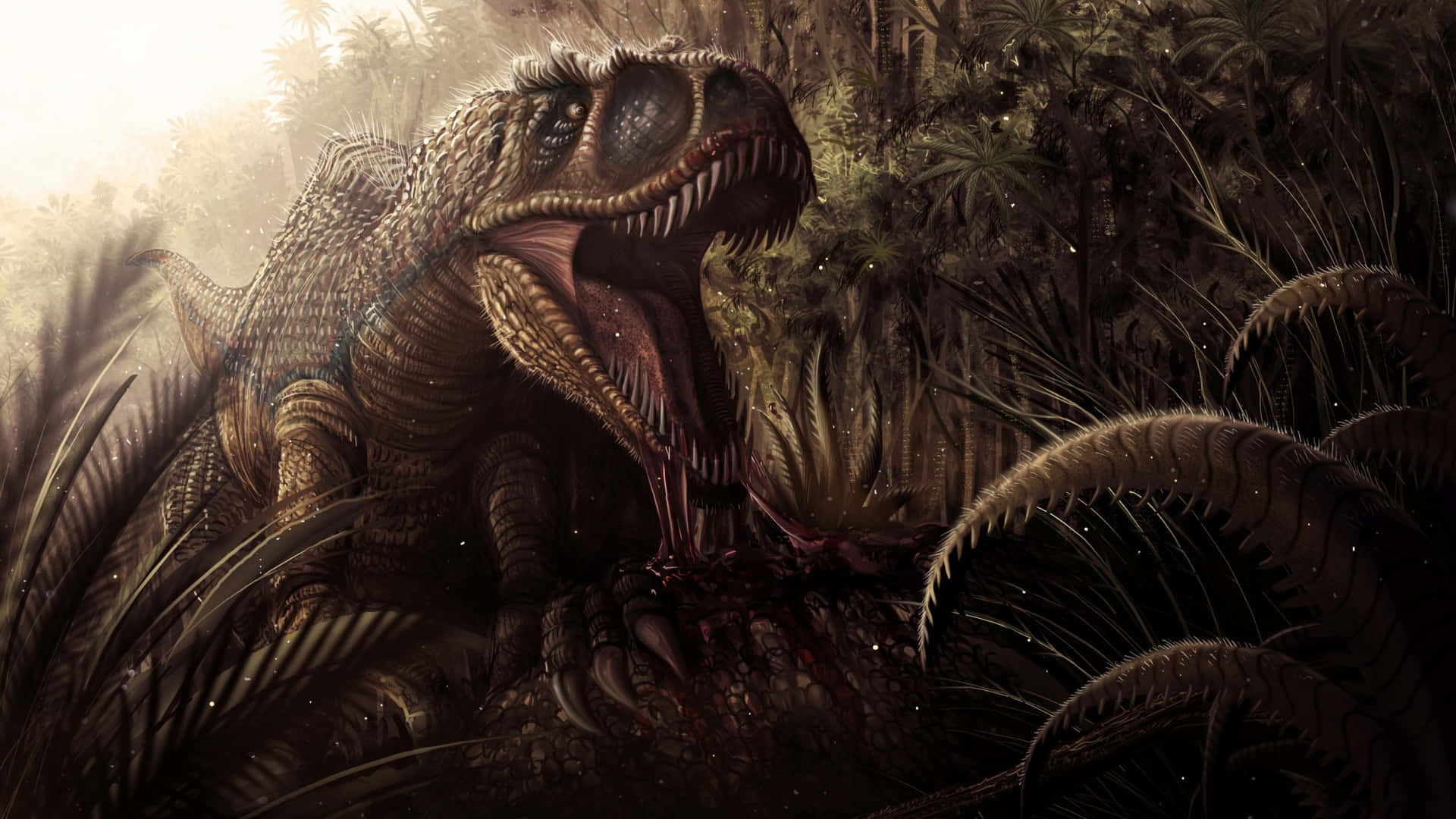 Ferocious_ Tyrannosaurus_ Rex_ Artwork Background