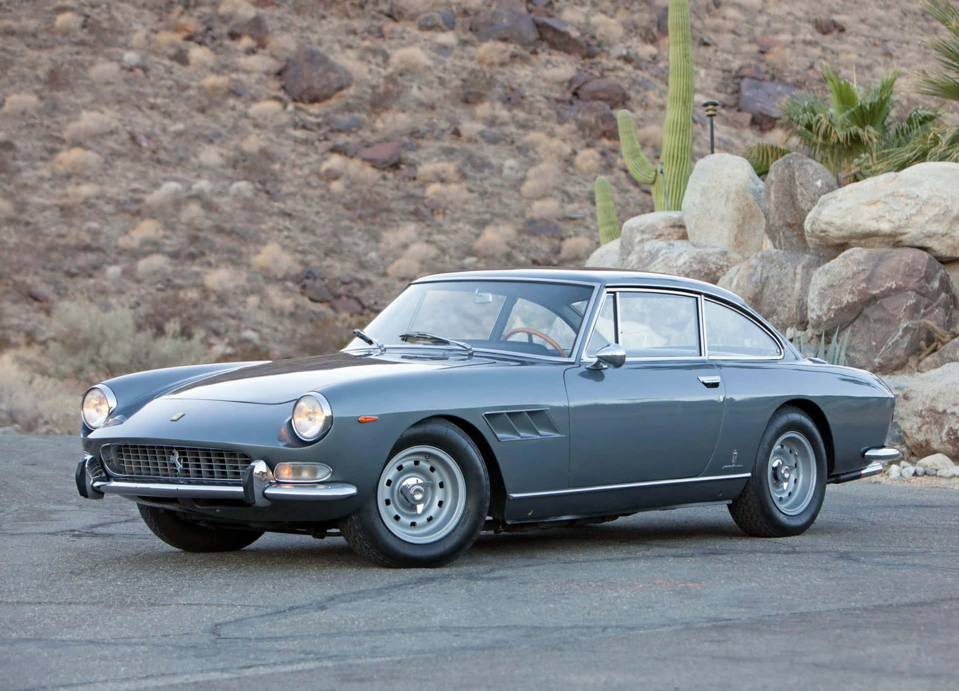 Ferrari 330 In Light Gray Color