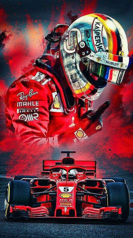 Ferrari F1 2018 And F1 Racer Background