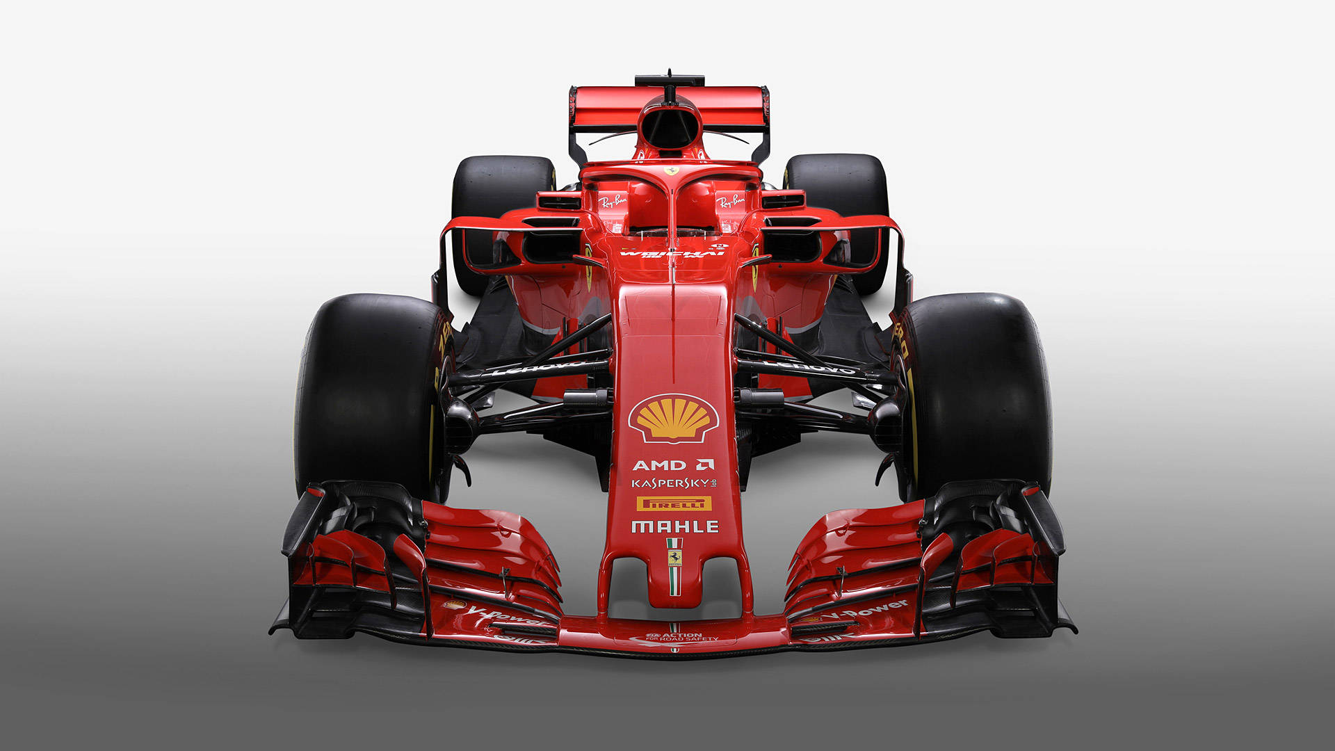 Ferrari F1 2018 Front View Background