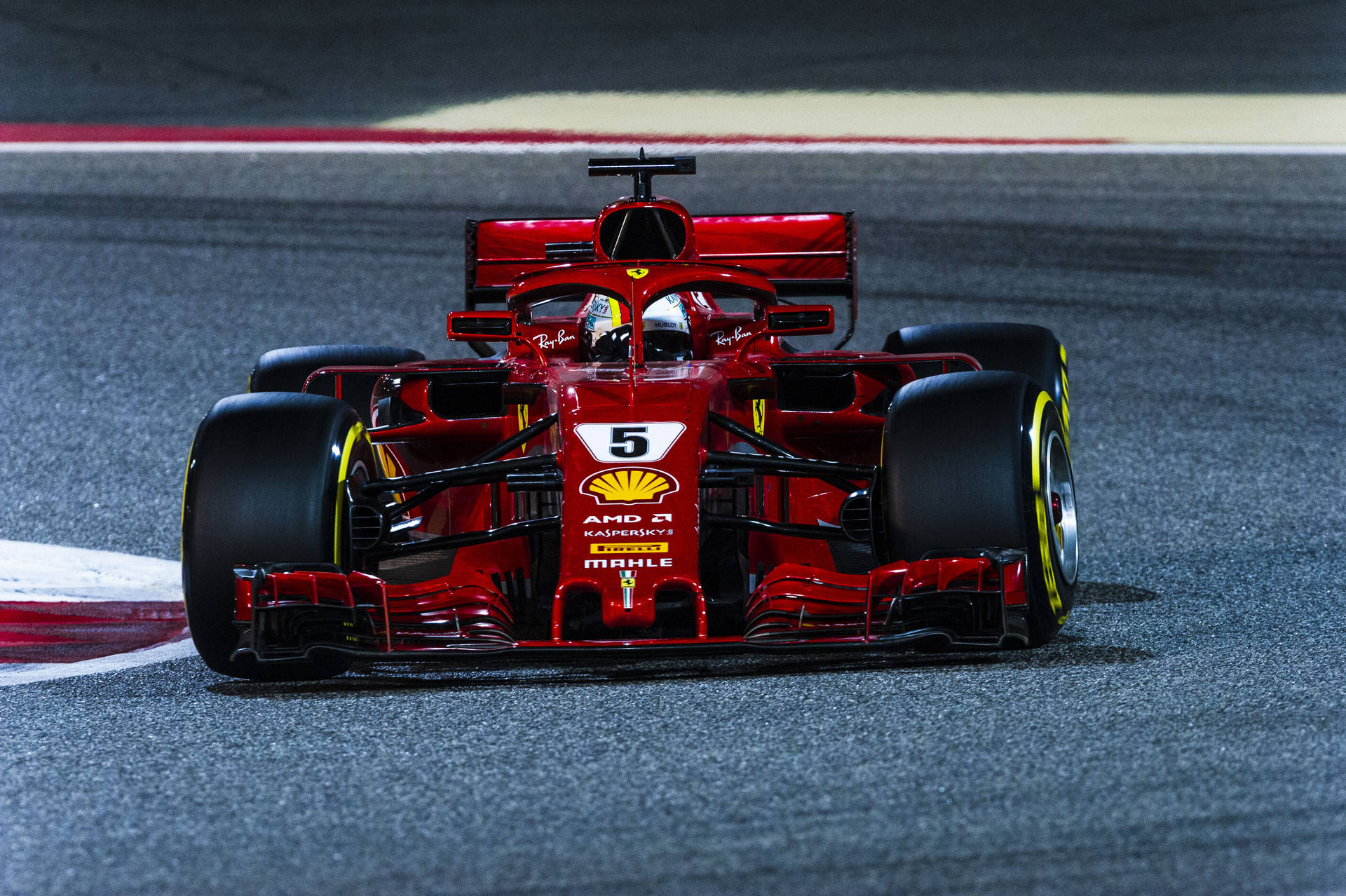 Ferrari F1 2018 Night Time Background