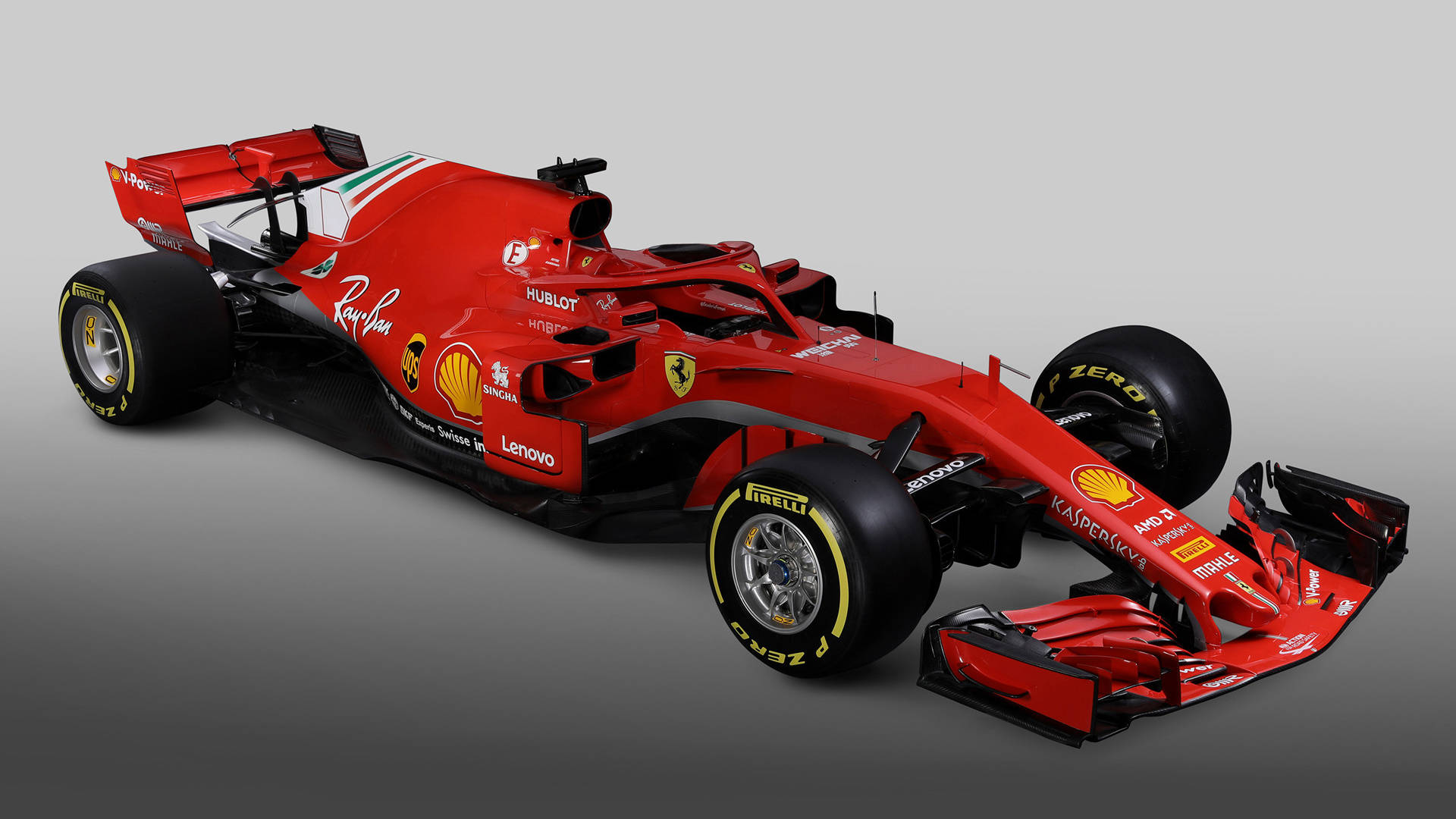 Ferrari F1 2018 Oblique View Background