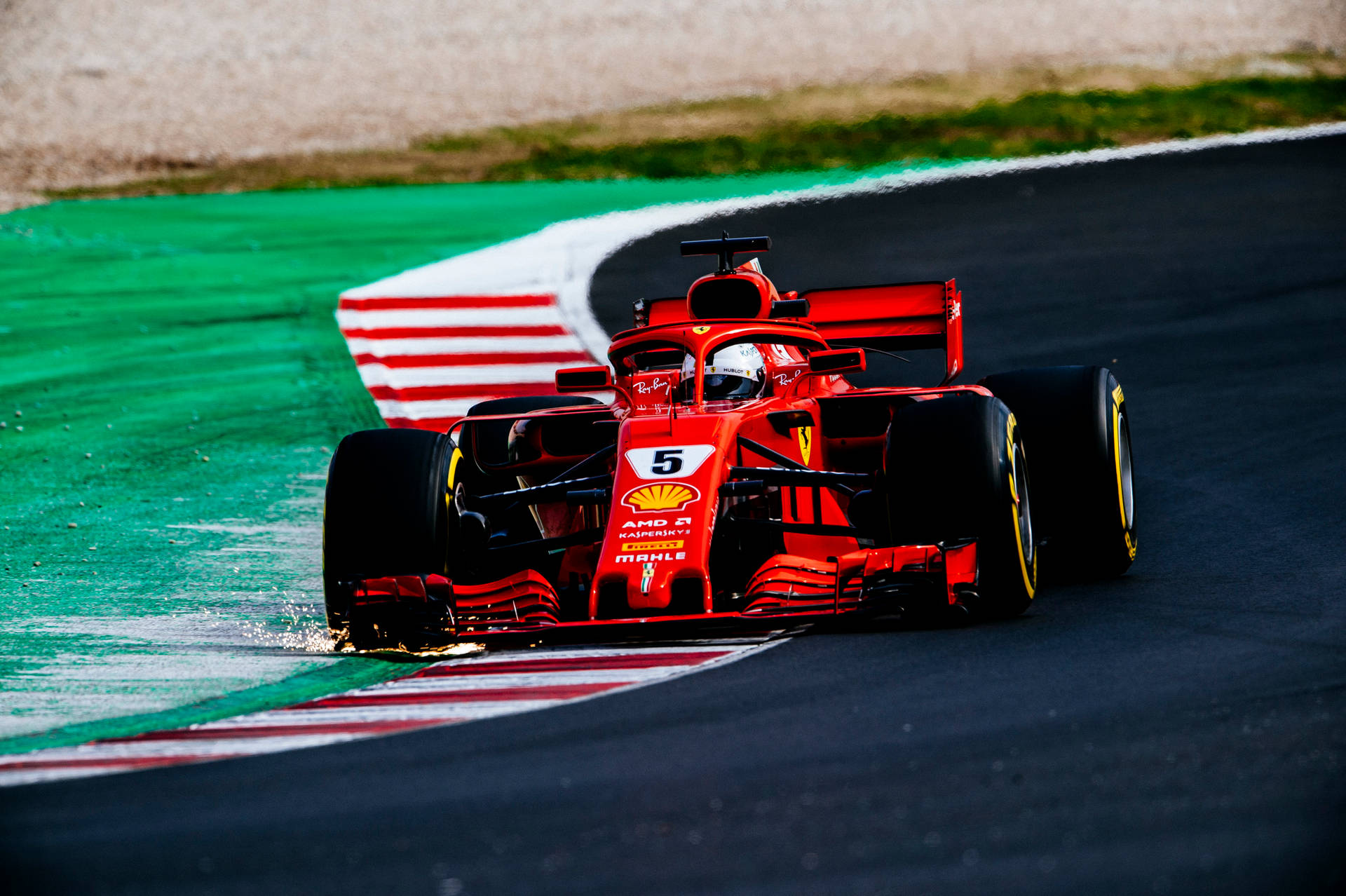 Ferrari F1 2018 Sparks Background