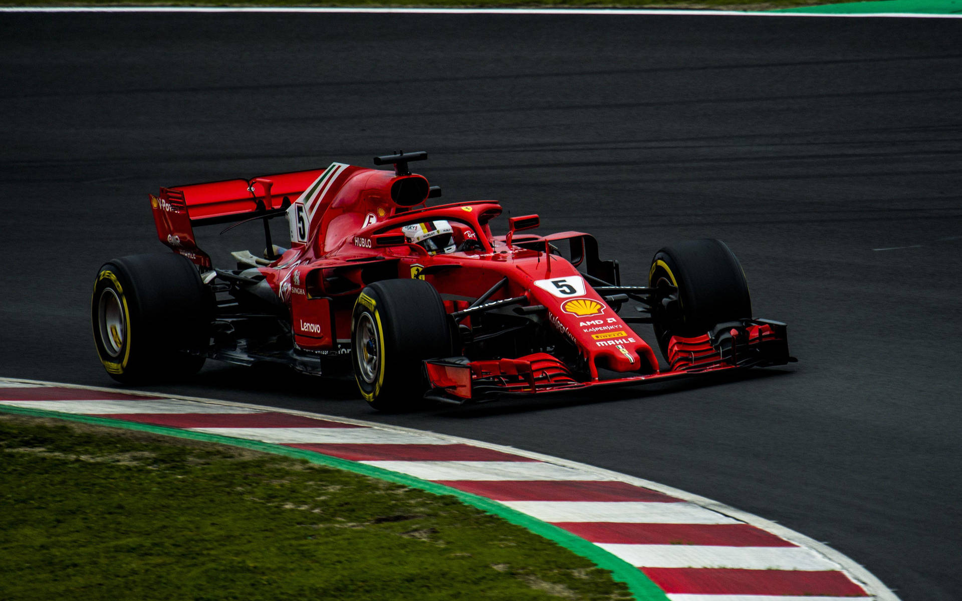 Ferrari F1 2018 Yellow Accents On Wheels
