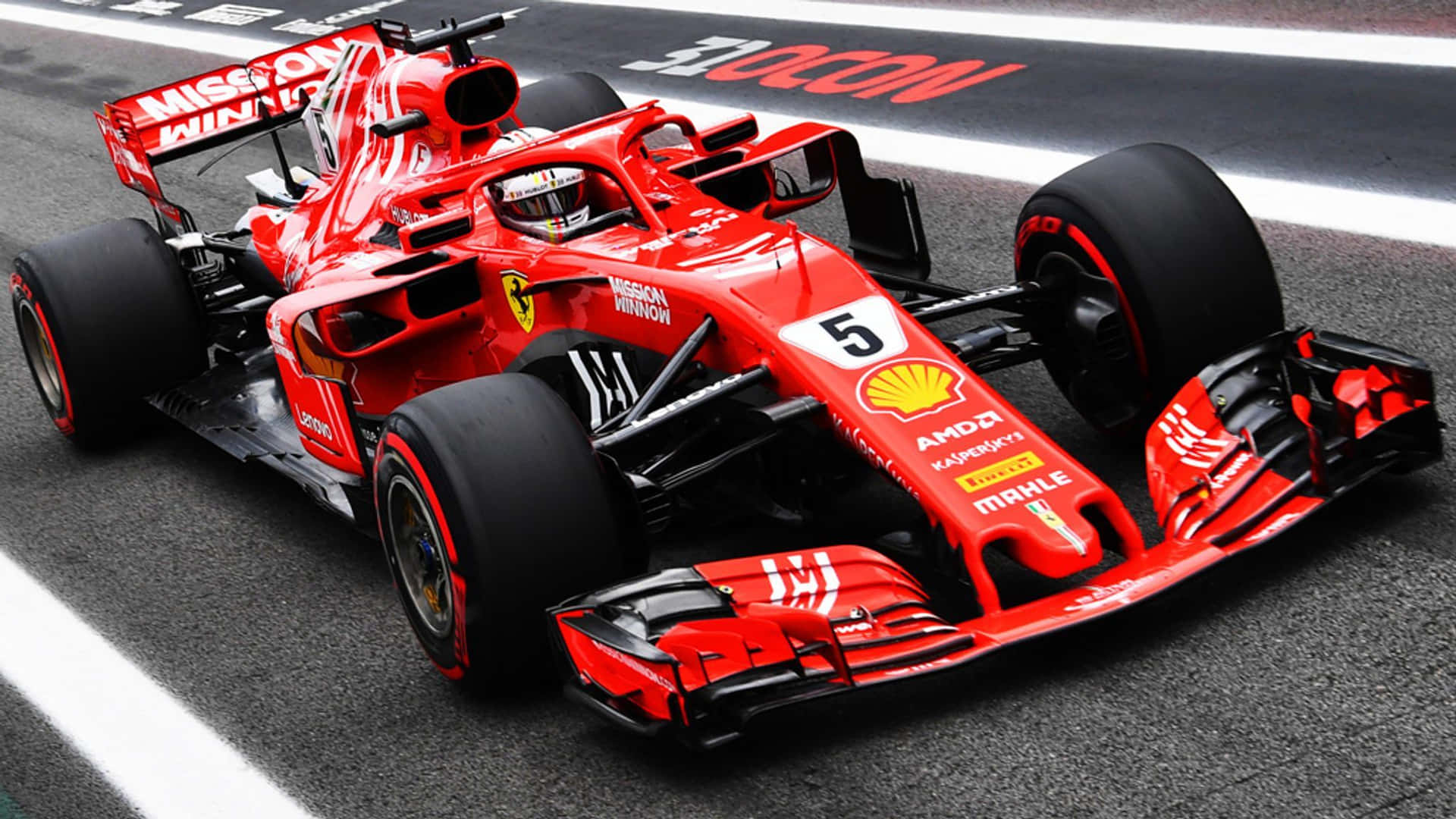 Ferrari F1 2019 Racecar Background