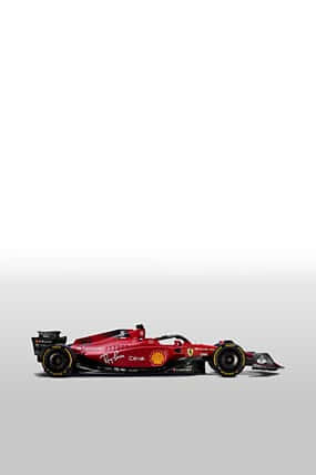 Ferrari F1 Car In A Grey Background Background