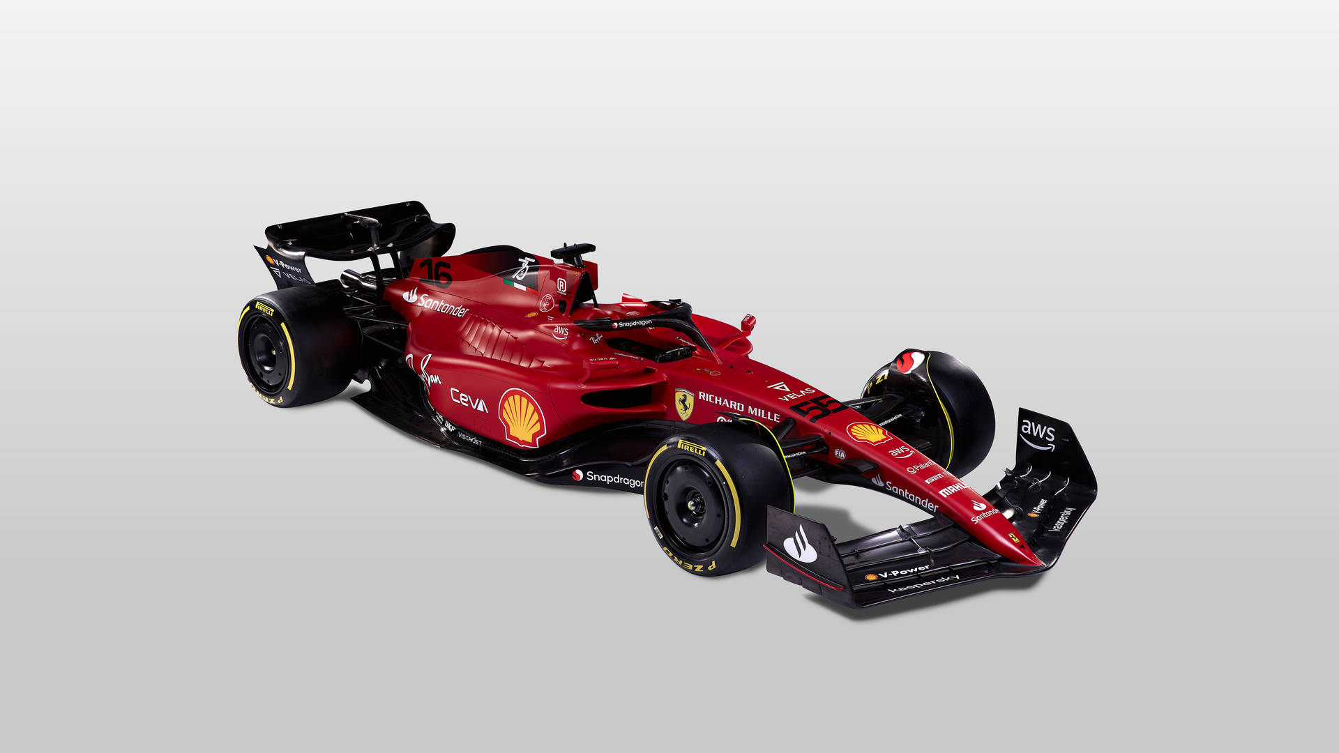 Ferrari F1 Car On A White Background Background