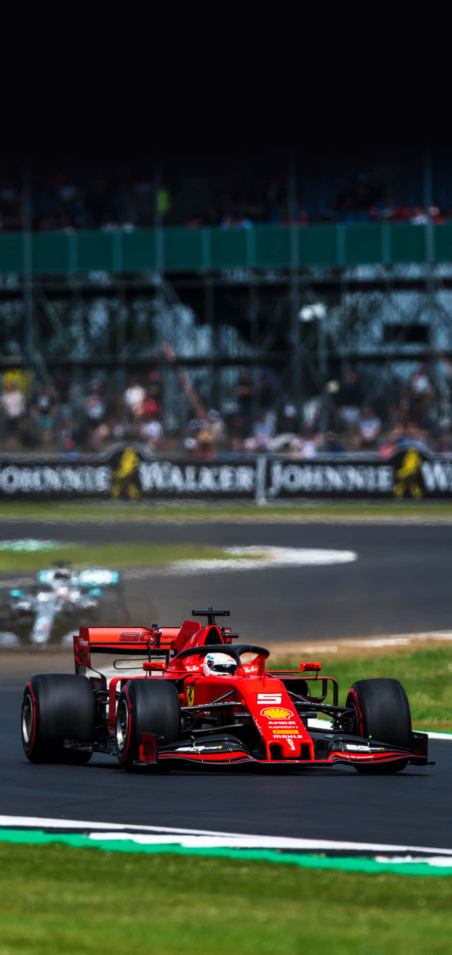 Ferrari F1 Car Ready To Take The Track Background