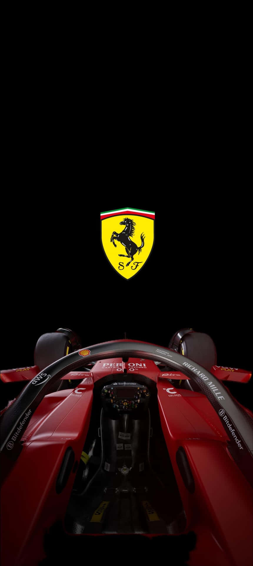 Ferrari F1 Cockpit Viewi Phone Wallpaper Background