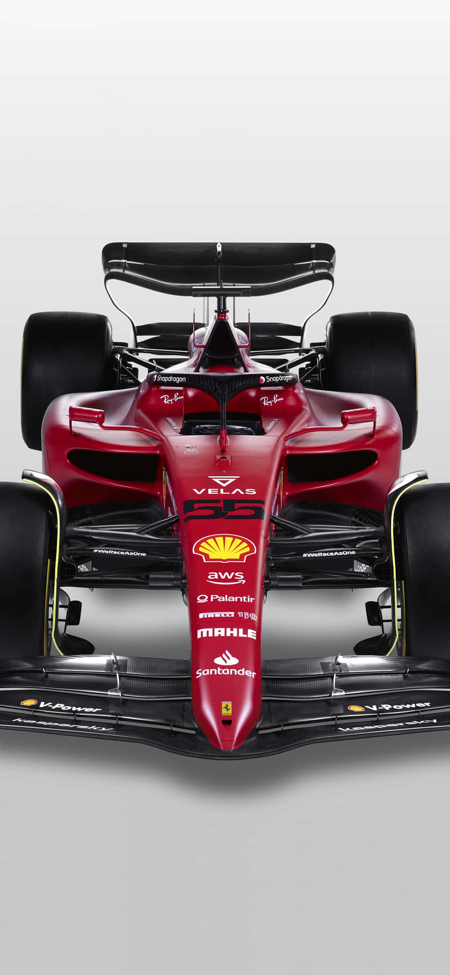 Ferrari F1 Racecar Front View Background