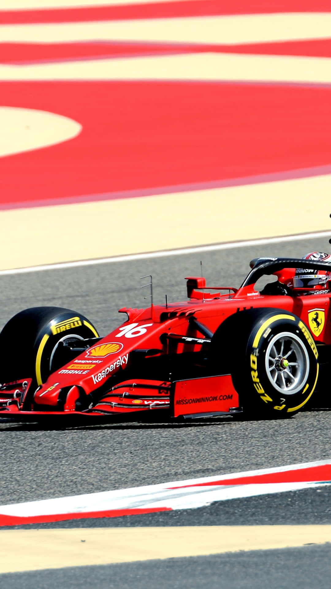 Ferrari F1 Racing Action Background