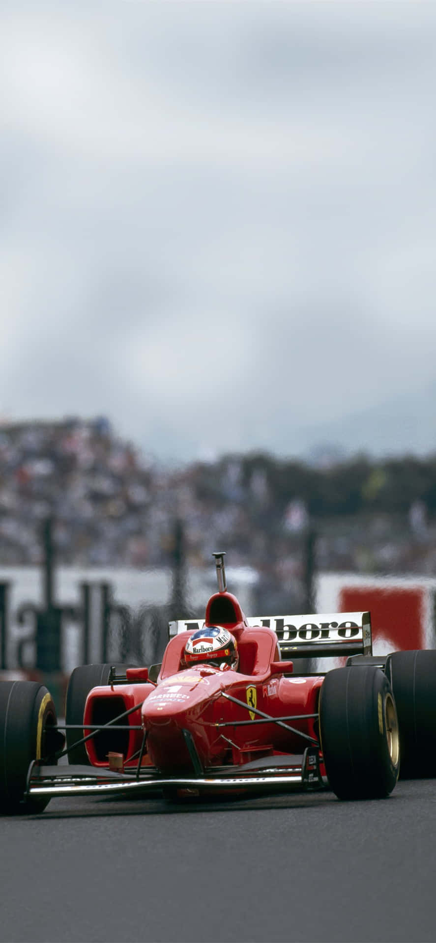 Ferrari F1 Racing Action Background