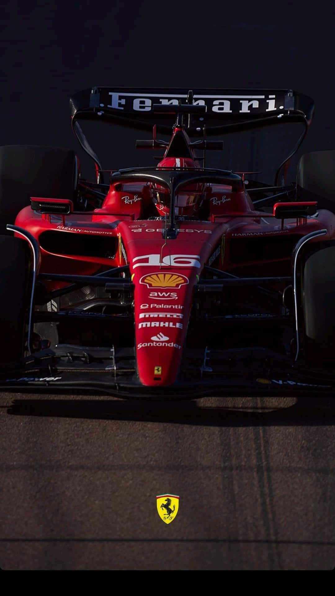 Ferrari F1 Racing Car Rear View Background