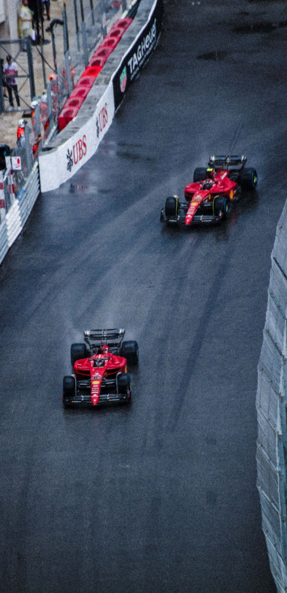 Ferrari F1 Racingon Track Background