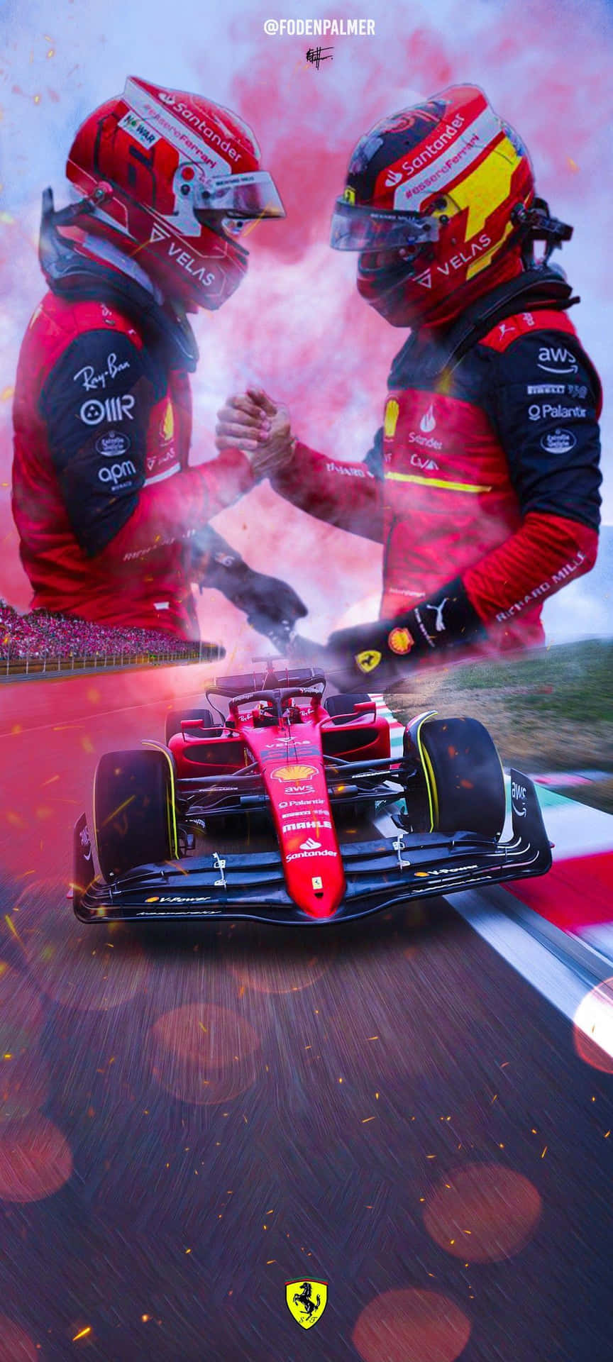 Ferrari F1 Team Celebration Background