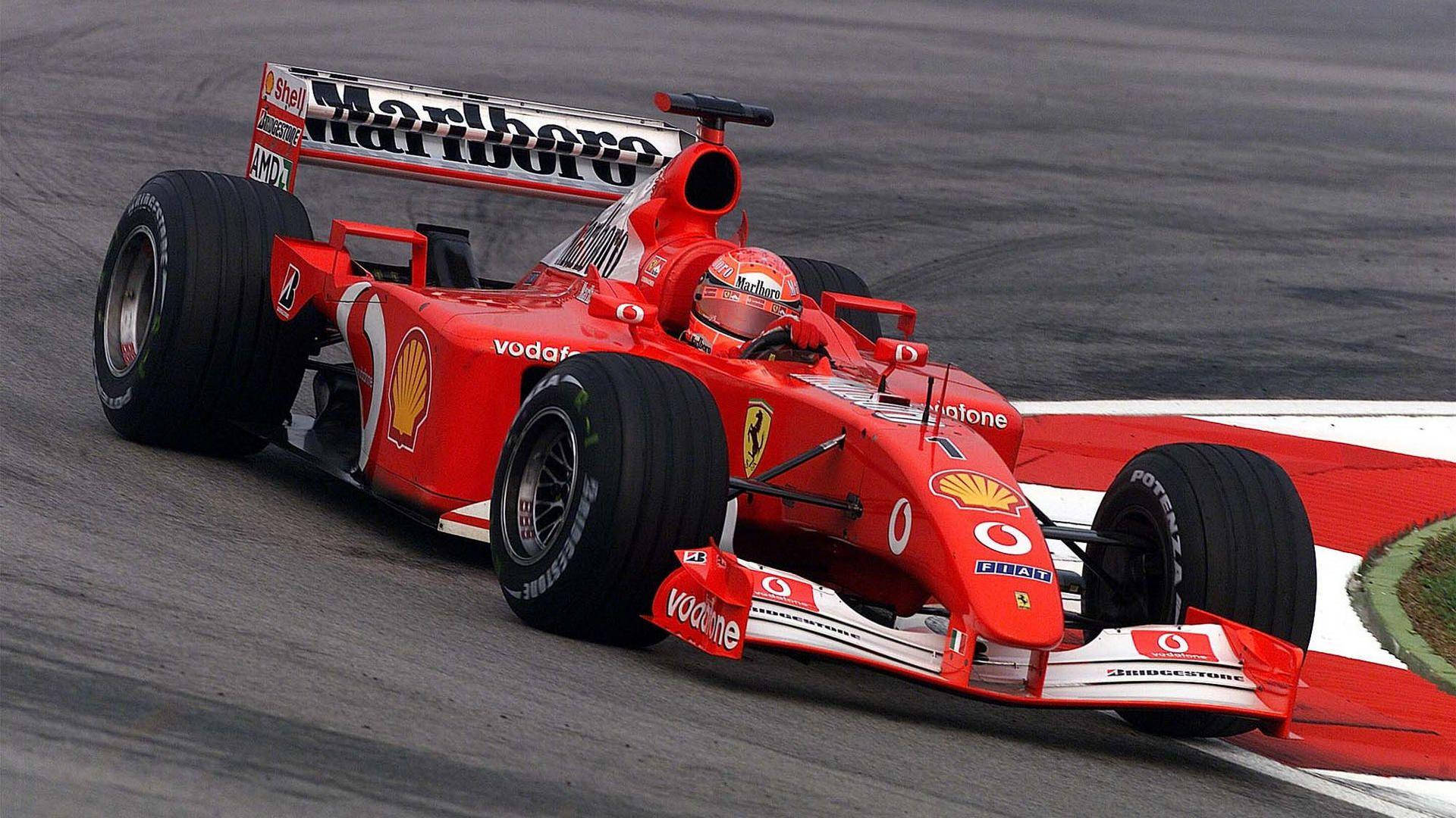 Ferrari F2002 Of Michael Schumacher Background