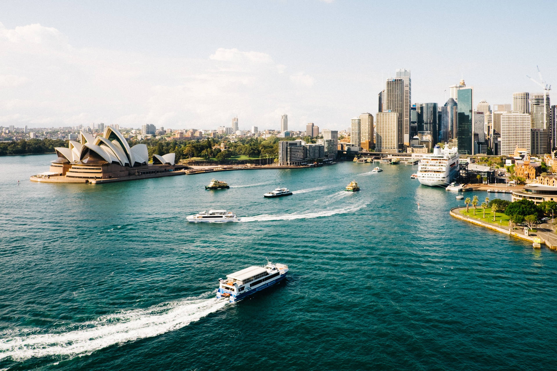 Ferries At Sydney Australia Background