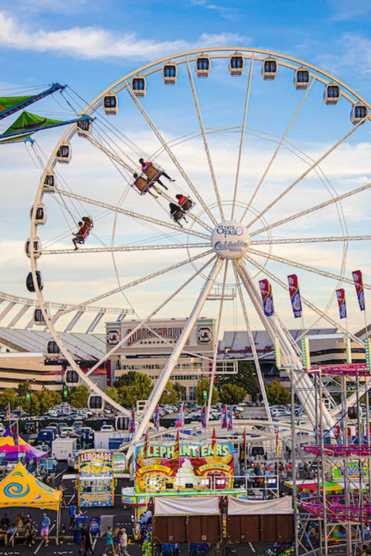 Ferris Wheel At The Fair Background